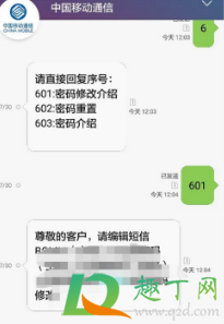 移动服务密码怎么修改密码11