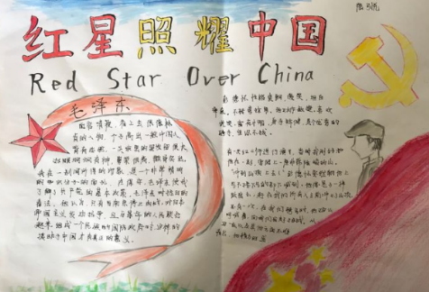 红星照耀中国手抄报高清图片20231