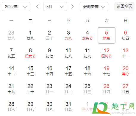 农历什么时候是惊蛰20222