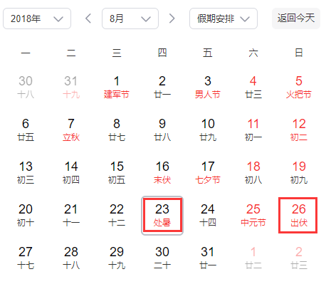 处暑出伏天了吗20213
