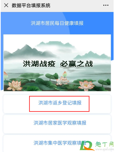 2021春节洪湖返乡码怎么填报4